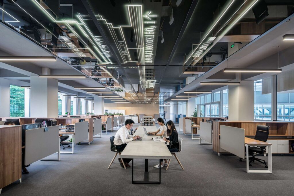 outsourced employees in an office